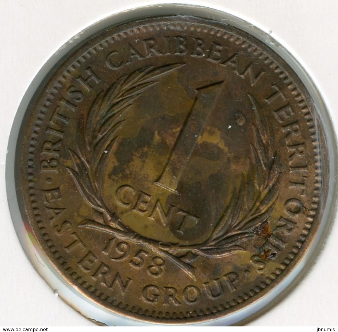 Caraïbes Orientales East Caribbean 1 Cent 1958 KM 2 - Territoires Britanniques Des Caraïbes