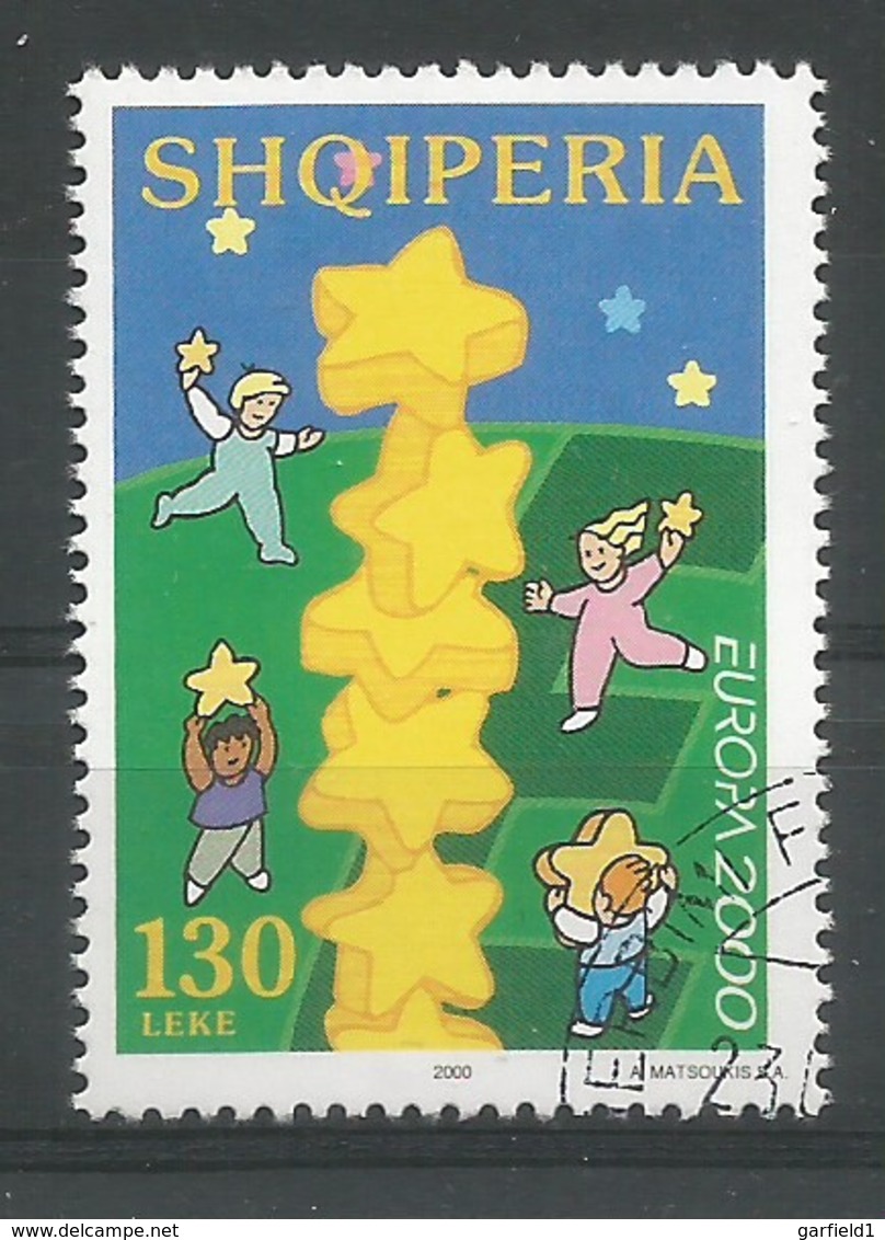 Albanien  2000 EUROPA CEPT , Mi.Nr. 2754 - Kinder Bauen Sternenturm - Gestempelt / Used / (o) - Albanie