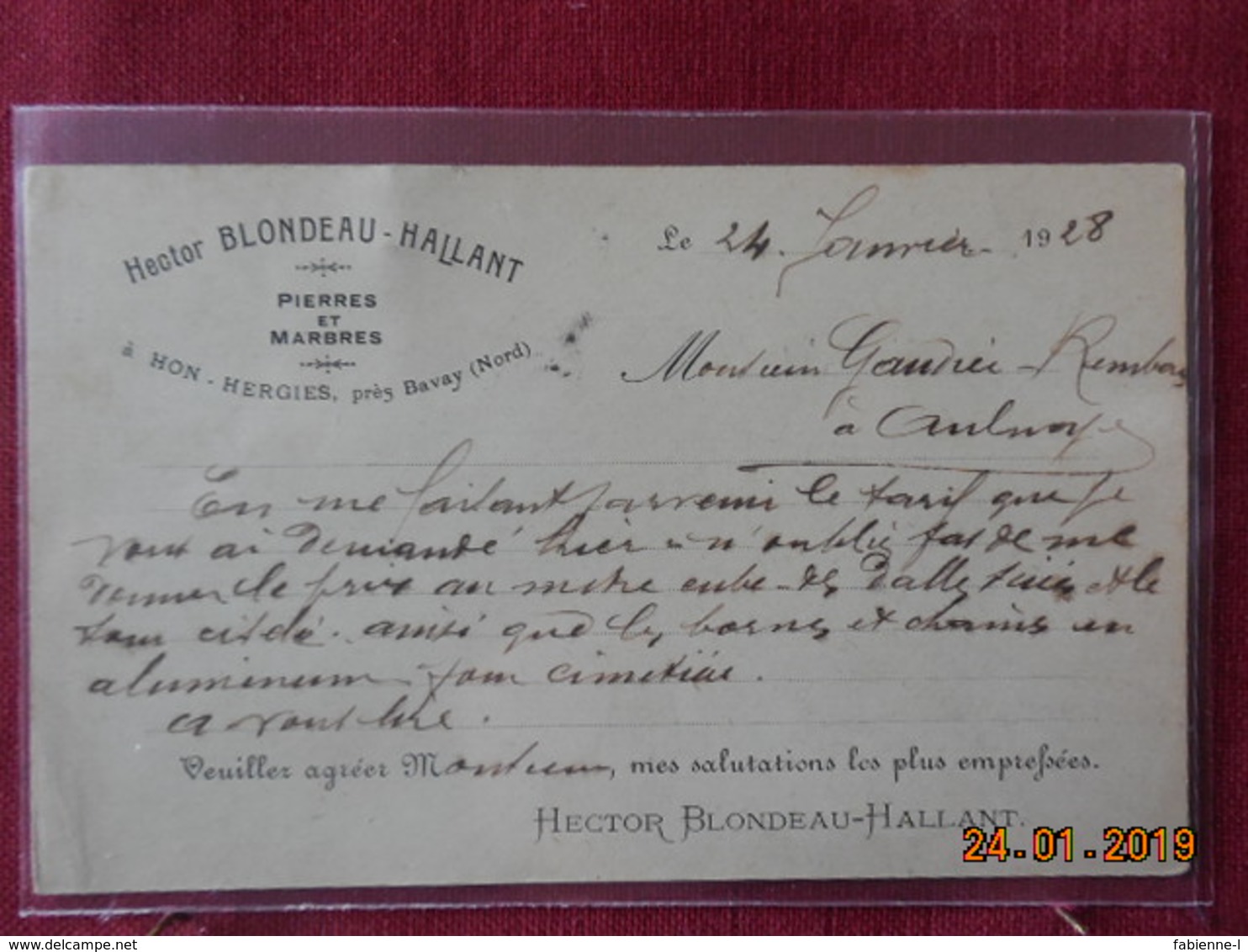 CPA - Carte Postale Commerciale - Hon-Hergies - Maison Hector Blondeau-Haillant - Autres & Non Classés