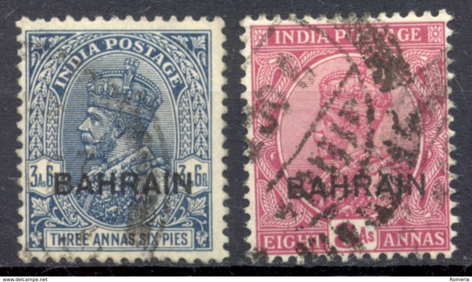 Bahrein - 1938/1941 - Yt 24 + 26 - Timbres Inde Anglaise Surchargés - Oblitérés - Bahrein (...-1965)