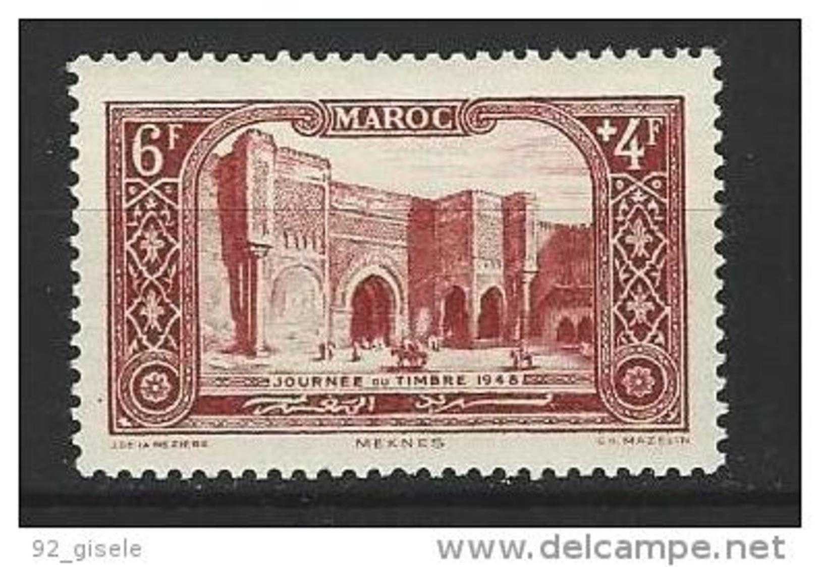 Maroc YT 268 " Journée Du Timbre " 1948 Neuf** - Neufs