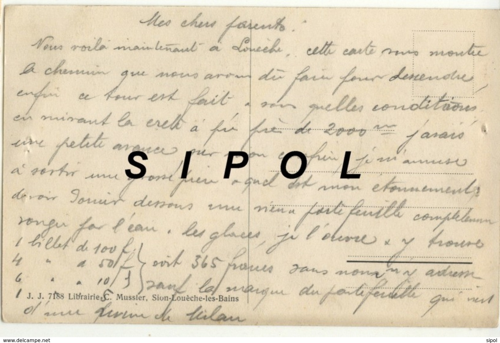 Passage De La Gemmi  Carte De 1920 Voyagé Sous Enveloppe Traces D épingles Sur La Marge Du Haut - Other & Unclassified