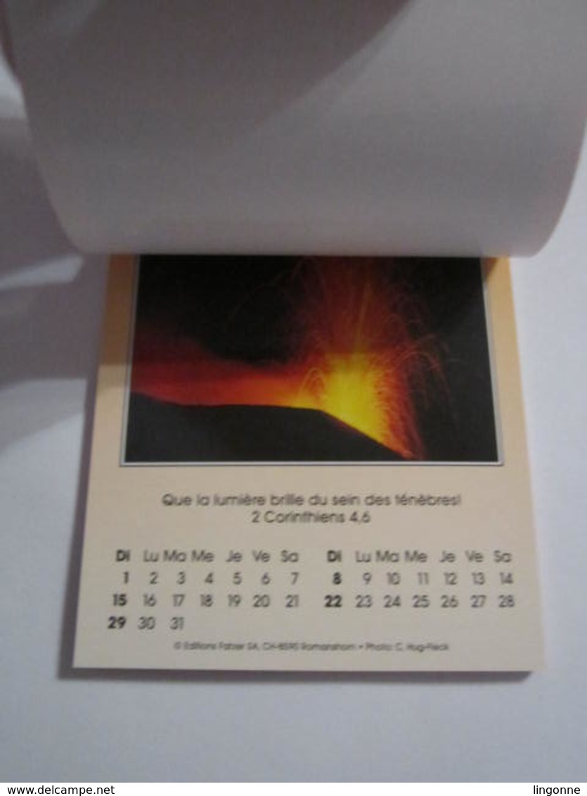 1999 PETIT CALENDRIER Type Post-it Une Feuille Par Mois Religion Catholique Dieu Dit :.... A Accrocher Au Mur Ou Poser - Petit Format : 1991-00