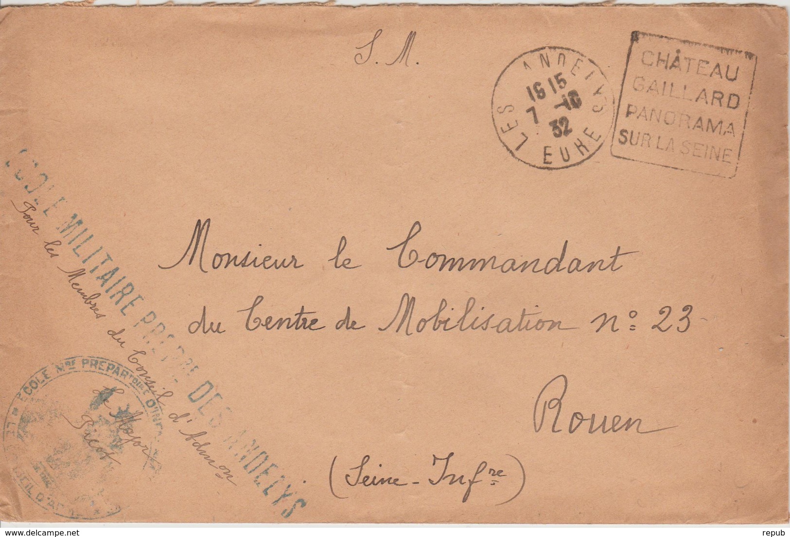 France Oblitération Daguin Eure Les Andelys 1932 - 1921-1960: Moderne