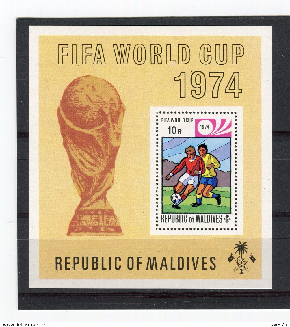 MALDIVES - Y&T Bloc-feuillet N° 25** - Coupe Du Monde De Football - Maldives (1965-...)