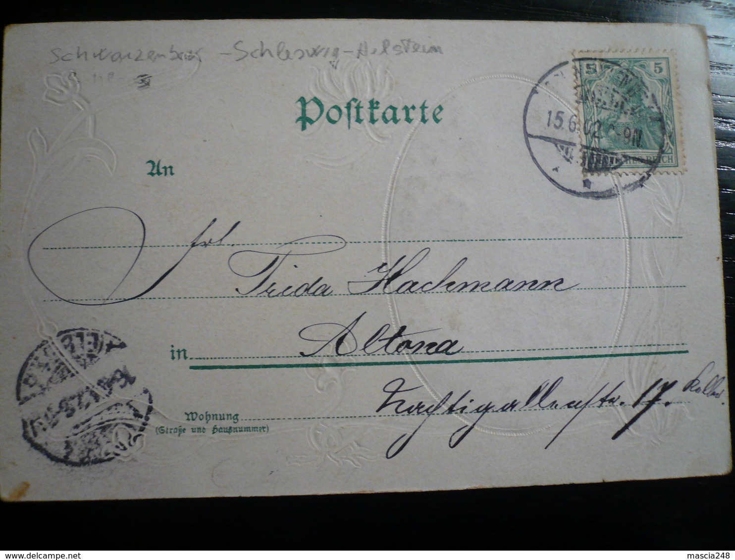 Gruss Aus Schwarzenbek " Flour Mill " Fine Embossed Used 1902 - Schwarzenbeck