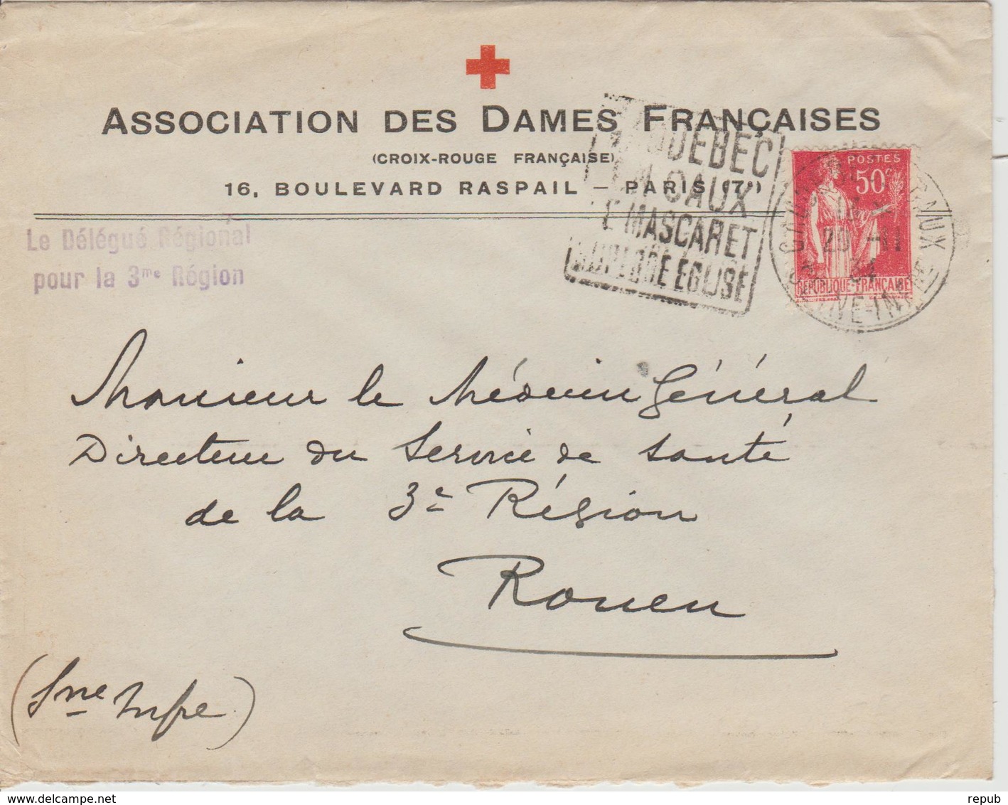 France Oblitération Daguin Seine Inférieure Caudebec En Caux 1931 - 1921-1960: Modern Period