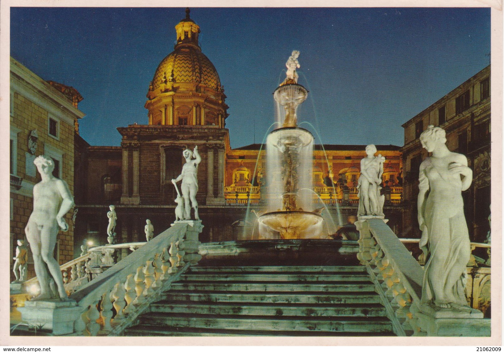 PALERMO - PIAZZA PRETORIA E FONTANA - NOTTURNO - Palermo