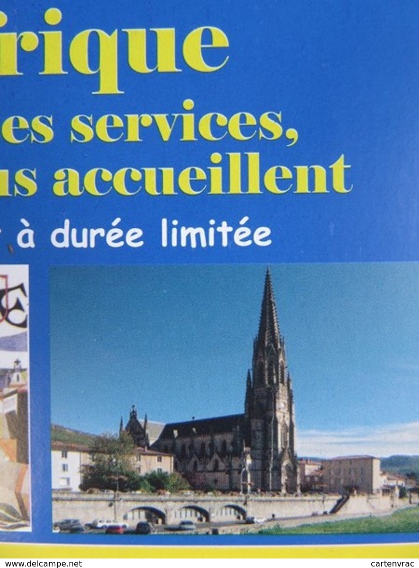 Disque De Stationnement Touristique - Zone Bleue - Vue Générale - Ilot Voltaire - Eglise - 12400 St-Affrique (Aveyron) - Voitures