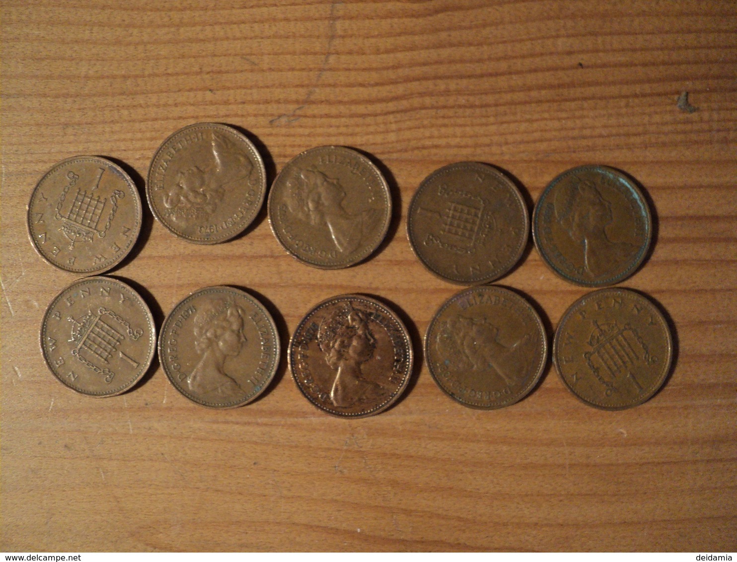 ANGLETERRE. LOT DE 10 NEW PENNY. 1971 / 1981. BRONZE. - 1 Penny & 1 New Penny