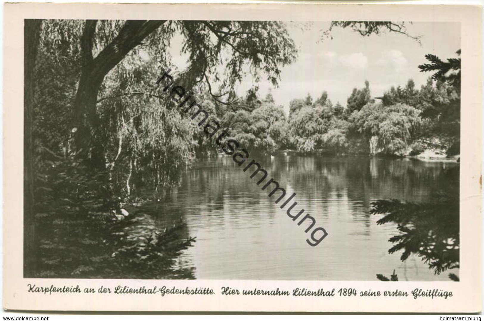 Berlin - Lilienthal-Gedenkstätte - Restaurant Zum Karpfenteich - Inhaber Conny Fischer - Foto-AK  50er Jahre - Verlag Ma - Lichterfelde