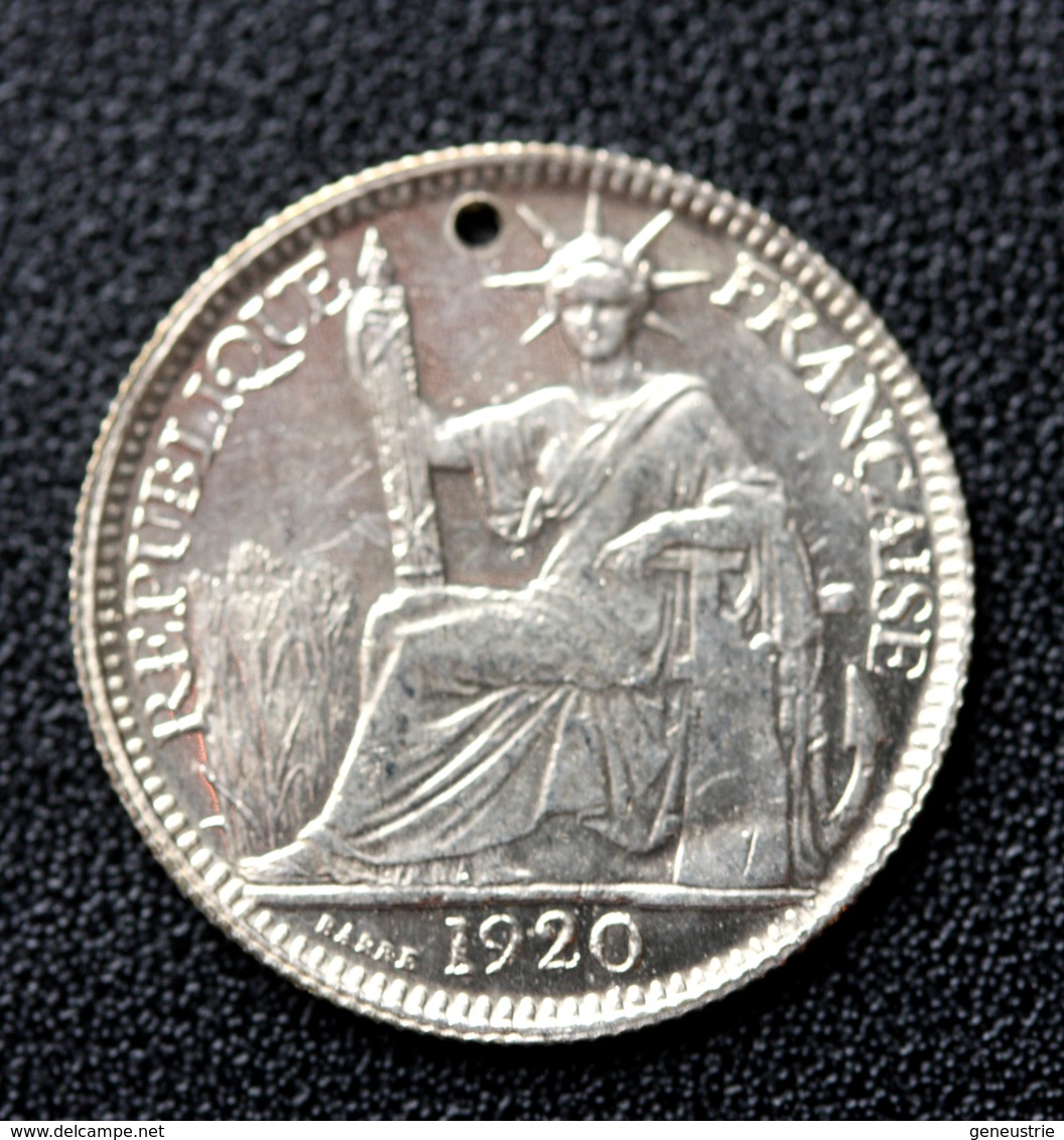 Jeton De Mariage Fait à Partir D'une 10 Cent Indochine Argent 1920 - Denier à épouser - Arras De Boda - Professionals/Firms