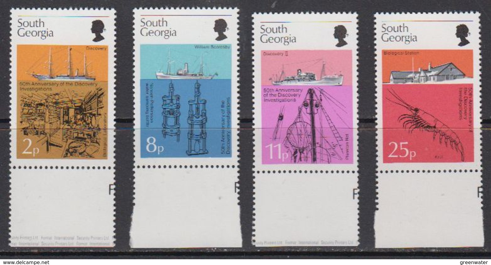 South Georgia 1976 Discovery / Marine Life 4v (+margin) ** Mnh (41717C) - Südgeorgien