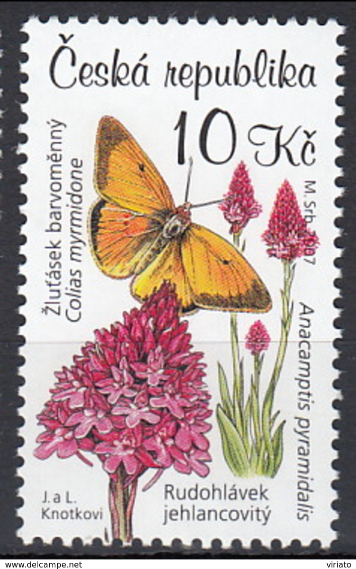 Czech Republic 2007 (MNH) -  Pyramidal Orchid Anacamptis Pyramidalis) - Orchidées