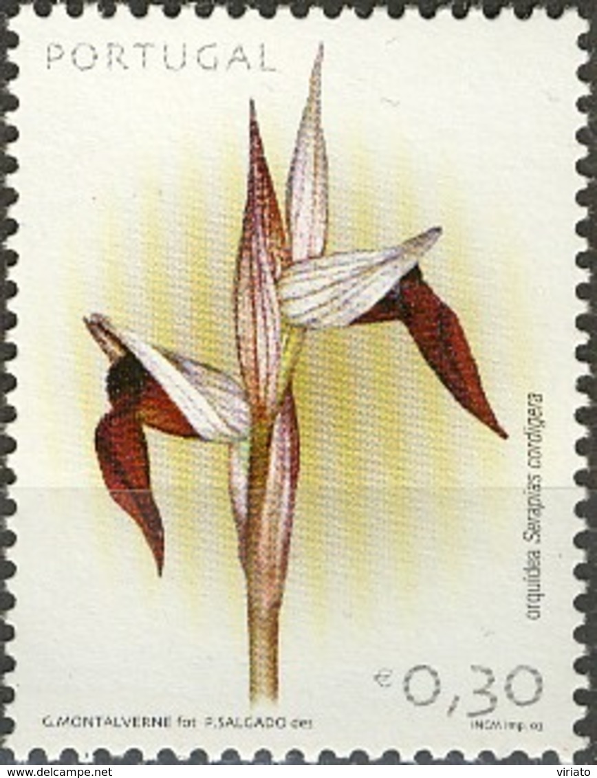 Portugal 2003 (MNH) -  Bico-de-queimado (Serapias Cordigera ) - Orchidées