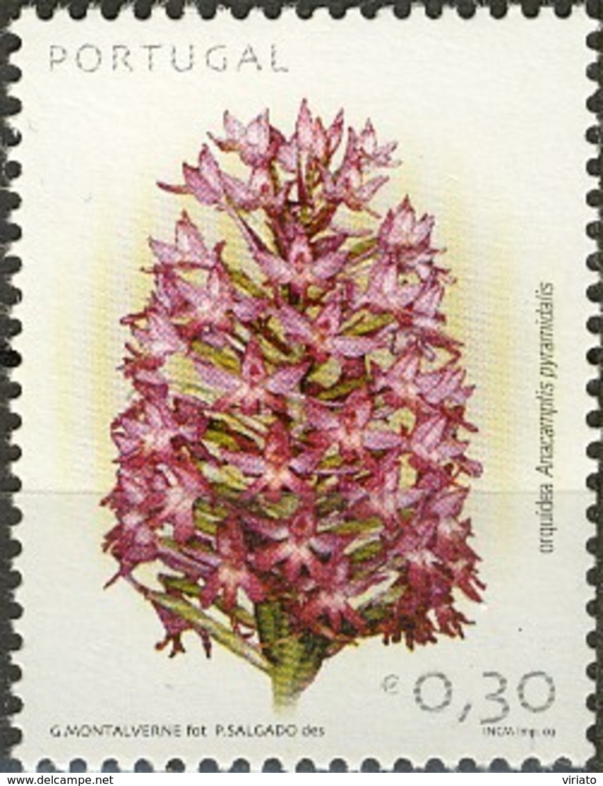 Portugal 2003 (MNH) -  Pyramidal Orchid (Anacamptis Pyramidalis) - Orchidées