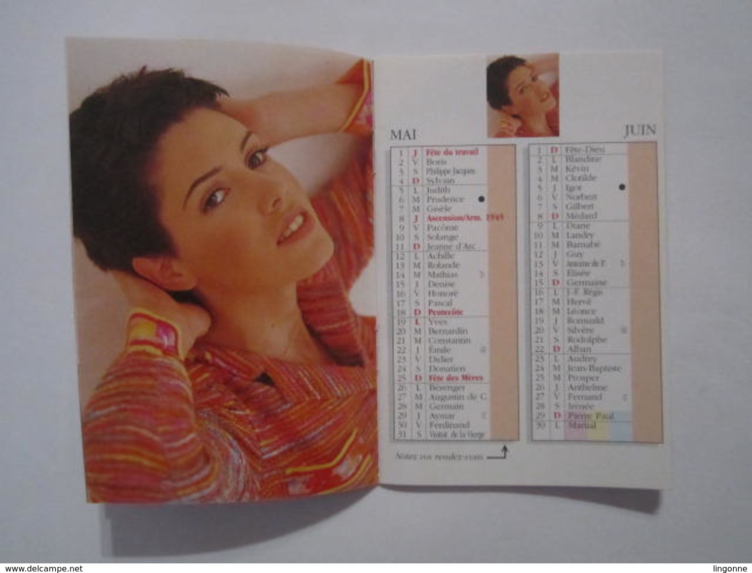 1997 PETIT CALENDRIER AGENDA COIFFURE PARFUMERIE SALON A FEMINA LANGRES (52) - Petit Format : 1991-00