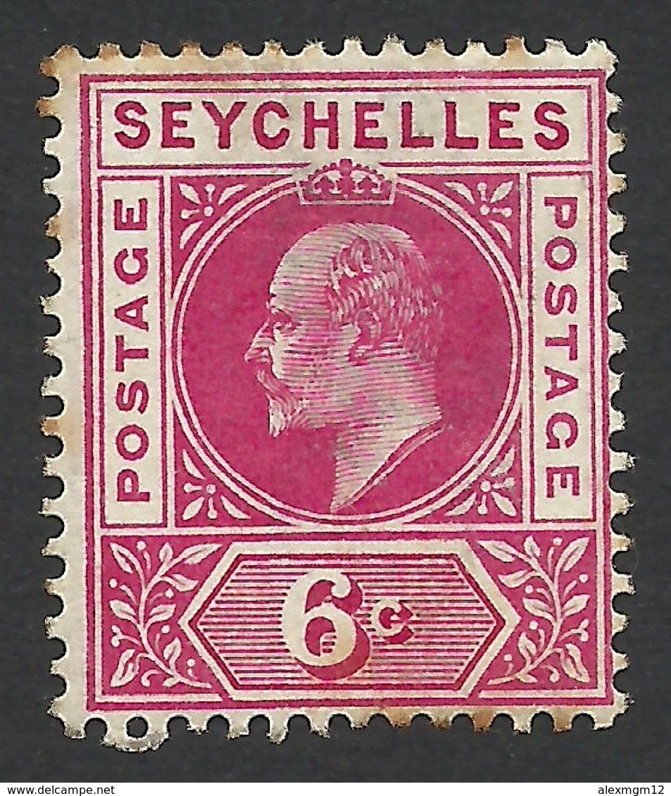 Seychelles, 6 C, 1903, Scott # 40, MH. - Seychelles (...-1976)