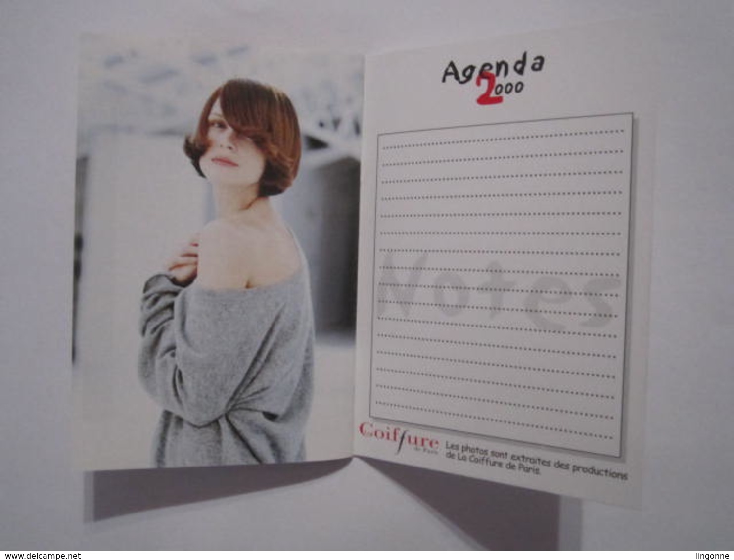 2000 PETIT CALENDRIER AGENDA COIFFURE PARFUMERIE SALON A FEMINA LANGRES (52)