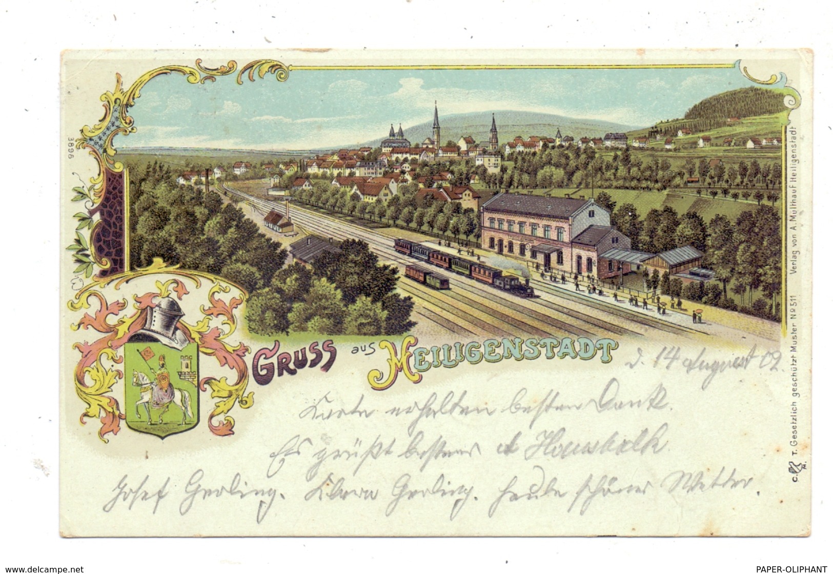 0-5630 HEILIGENSTADT / Eichsfeld, Lithographie, Bahnhof - Heiligenstadt