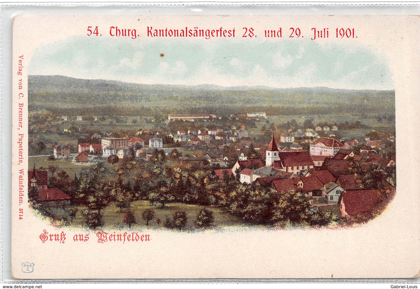 Gruss Aus Weinfelden - Churg Kantonalsängerfest 28 Und 20 Juli 1901 - Litho. - Weinfelden