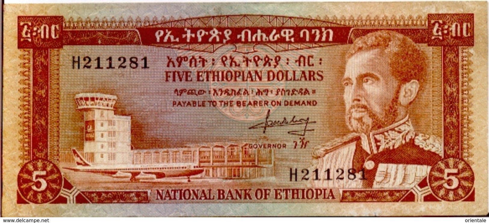 ETHIOPIA P. 26a 5 B 1966 VF - Ethiopie