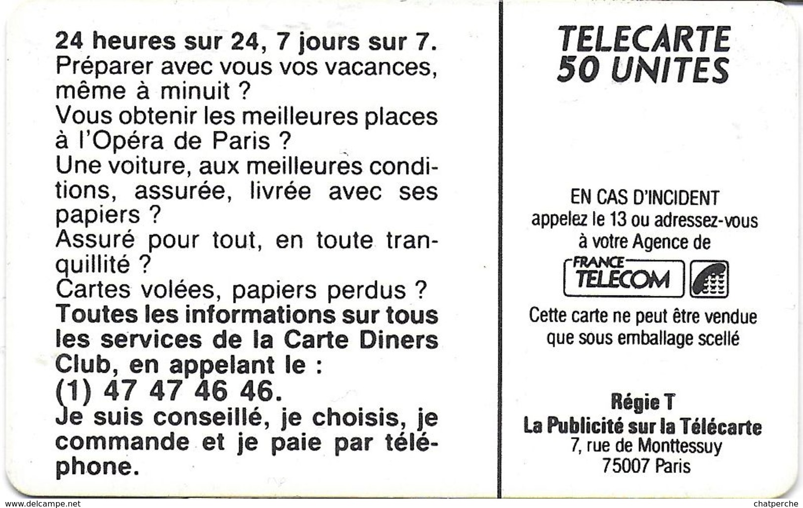 TÉLÉCARTE PHONECARD D 145 A DINERS CLUB INTERNATIONAL PRIVEE - Privat