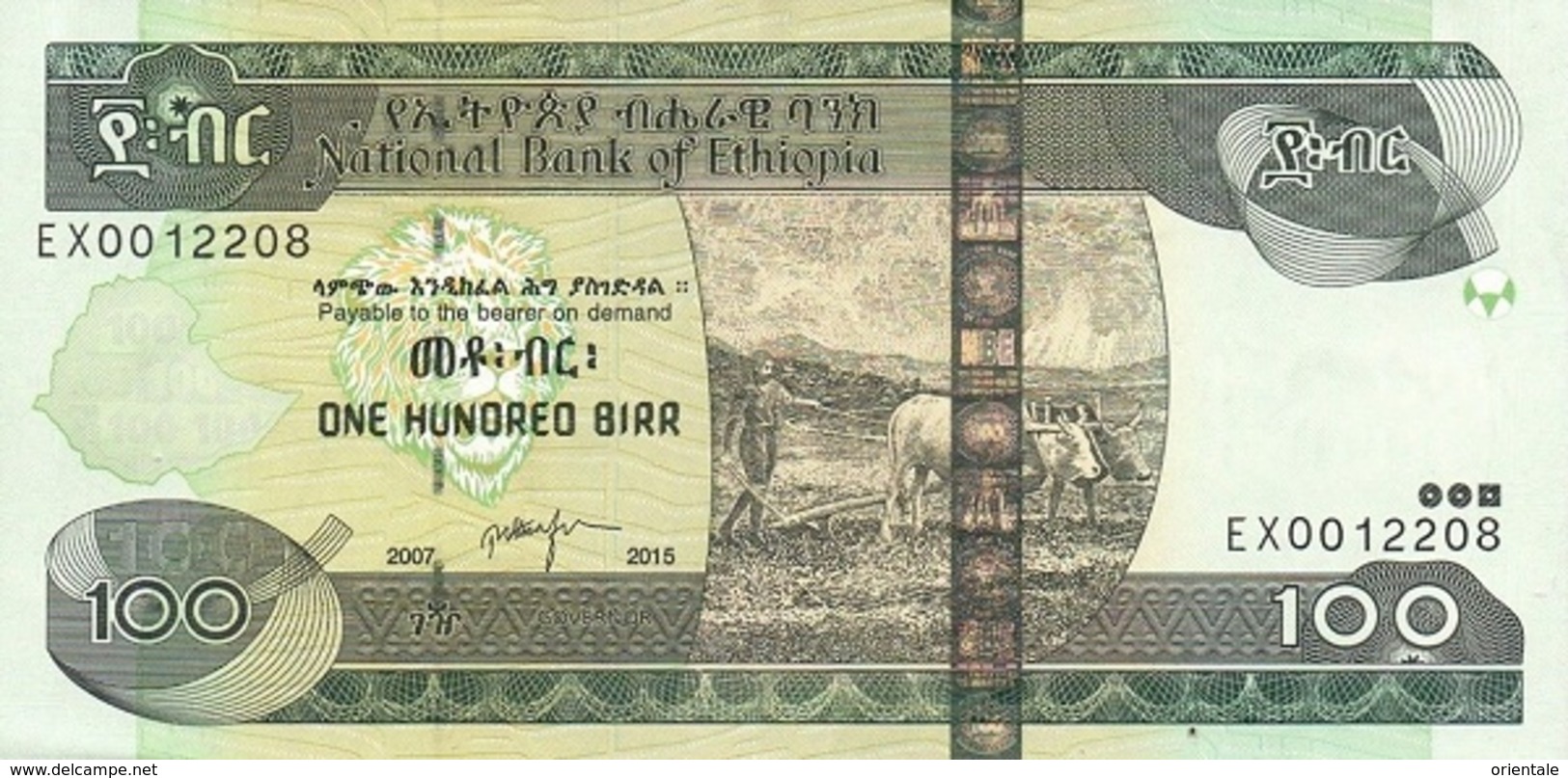 ETHIOPIA P. 52g 100 B 2015 UNC - Ethiopie