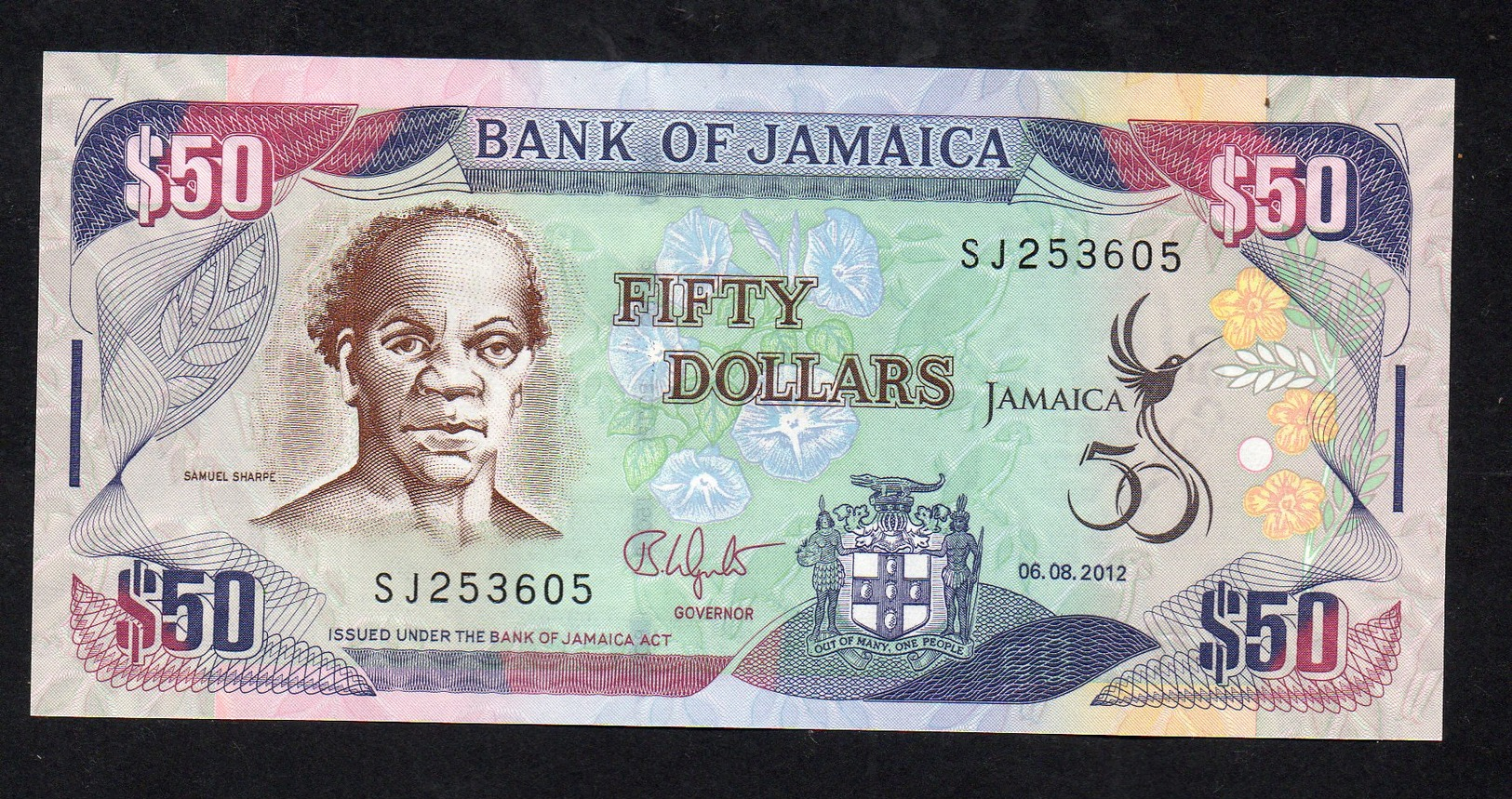 JAMAICA   GIAMAICA 50 Dollars Comm. P-89 6.8.2012 UNC - Giamaica