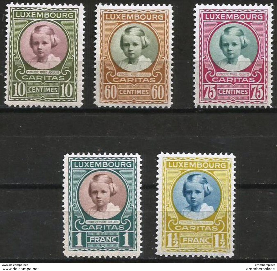 Luxembourg  - 1928 Child Welfare Set Of 5  MNH **   Sc B30-4 - Unused Stamps