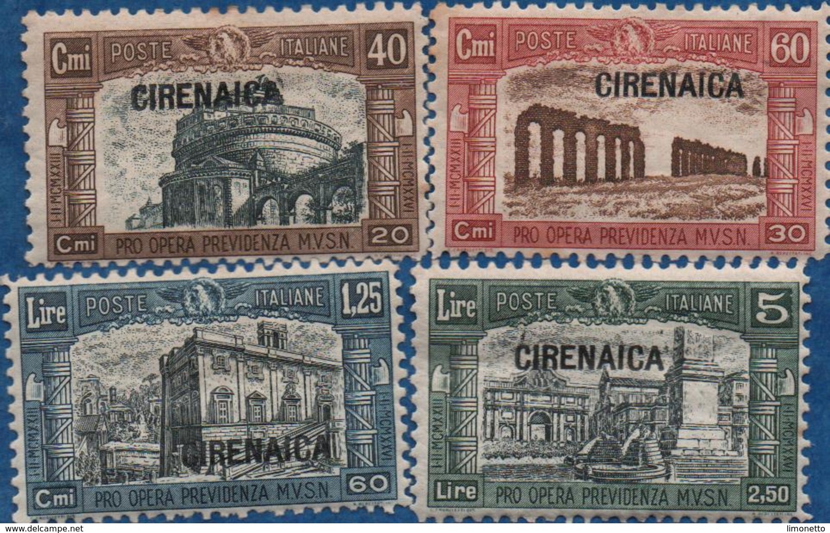 CYRENAIQUE -(colonie Italienne - Cirenaica )  1927- Série  De 4  Timbres - Yvert N° 37 A 40 N+ -  Bon état - Autres - Afrique