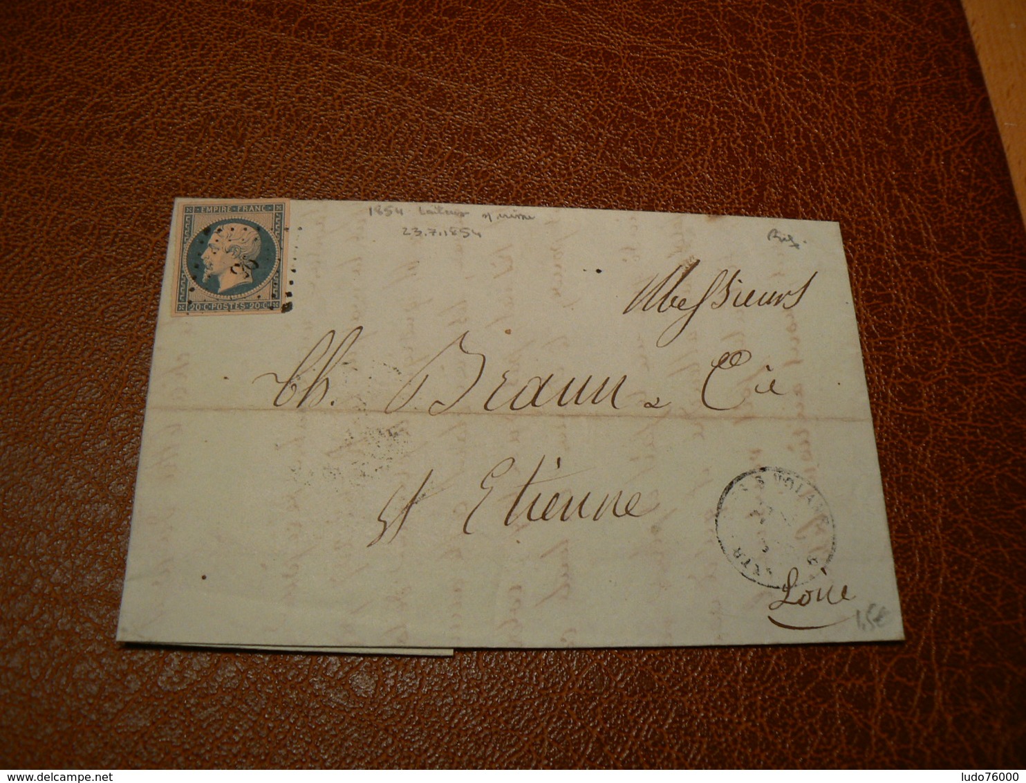 D303/ NAPOLEON N° 14 SUR LETTRE - 1853-1860 Napoléon III