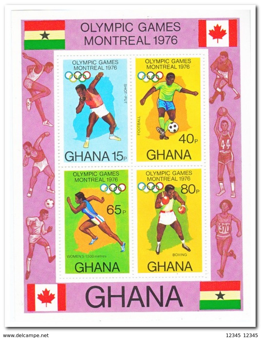 Ghana 1976, Postfris MNH, Olympic Games - Ghana (1957-...)