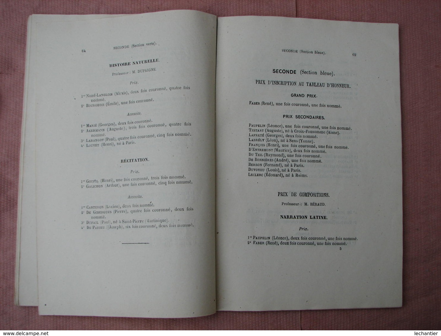 Collége Stanislas 10 Aout 1869  Distribution Des Prix  144 Pages 155X235 TBE - Diplômes & Bulletins Scolaires