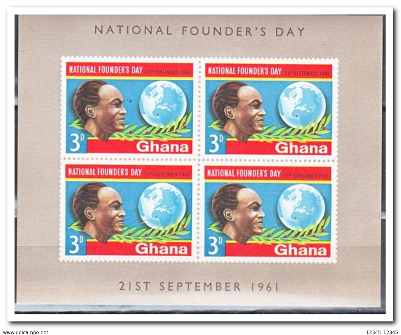 Ghana 1961, Postfris MNH, National Founder's Day - Ghana (1957-...)
