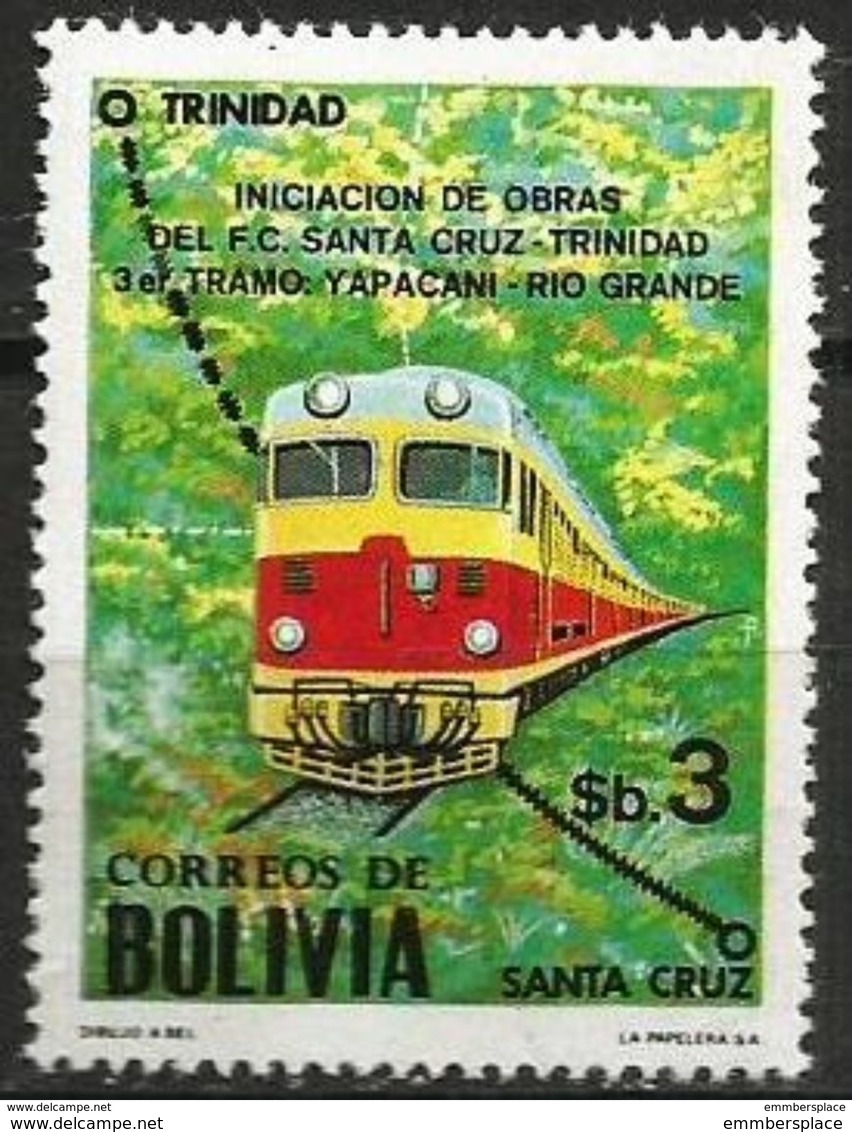 Bolivia - 1980 Sta Cruz-Trinidad Railway MNH **   Sc 656 - Bolivie