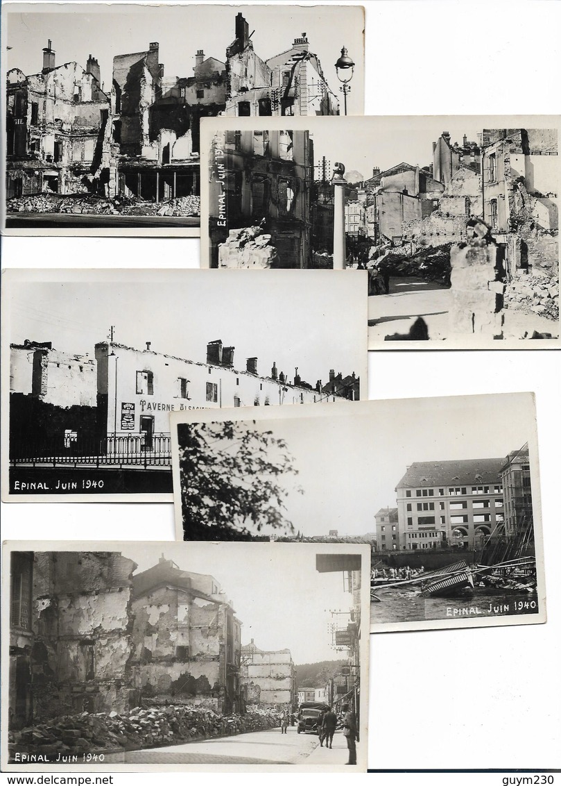 EPINAL - Lot De 13 Cartes Anciennes- Destructions De Juin 1940 - Epinal