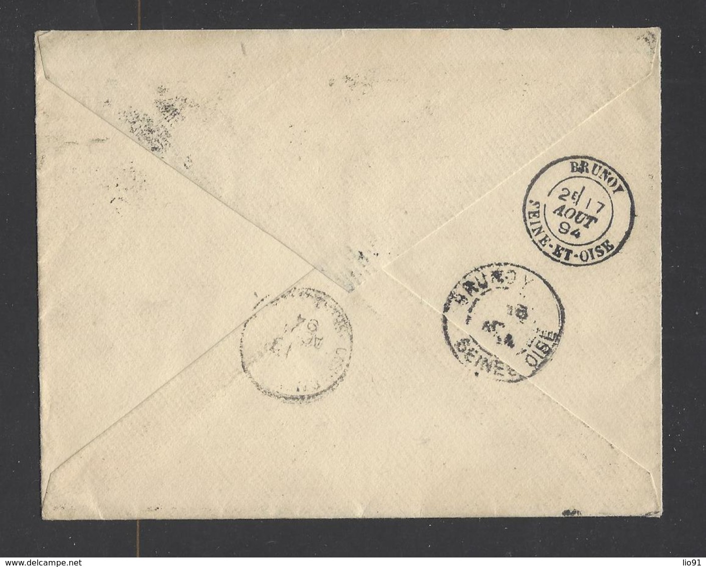 ETATS-UNIS.  Lettre Des Etats-Unis Pour Brunoy  1894 - 1861-65 Confederate States