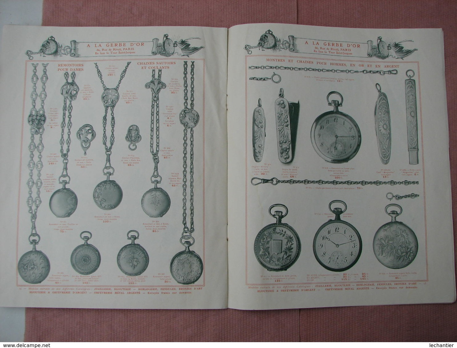 Maison De La Gerbe D'Or 1907 Catalogue 20 Pages 22X27 Bijouterie, Joallerie,horlogerie,bronzes, Etc... - Boucles D'oreilles