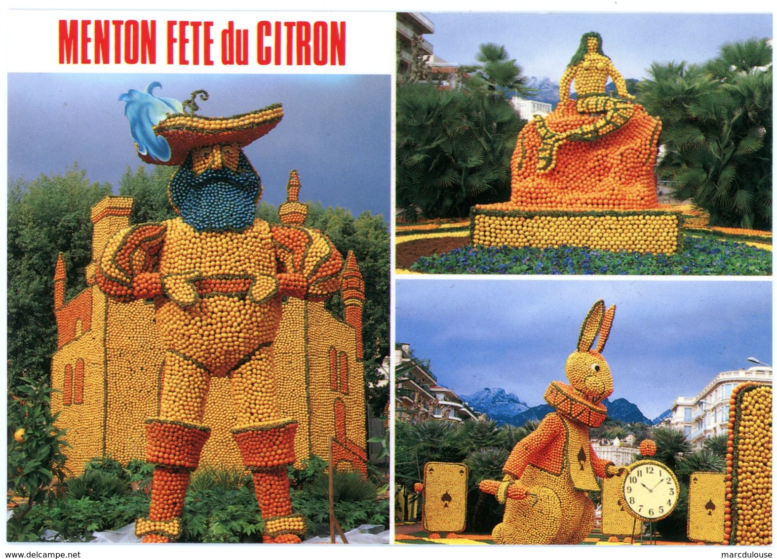 Menton. La Côte D'Azur. Fêtes Du Citron. Contes Et Légendes "le Merveilleux". Sirène, Lapin. - Menton