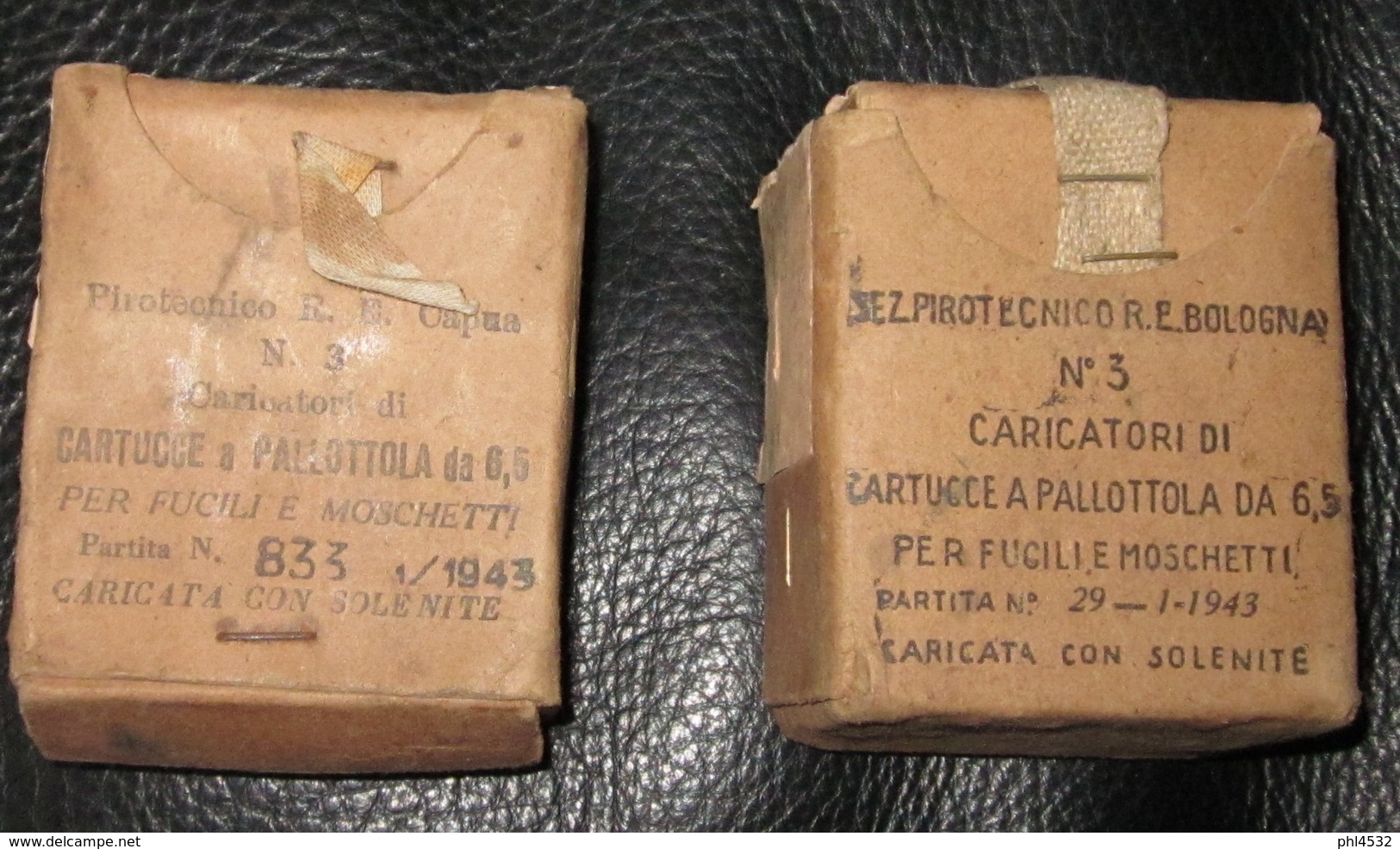 2 Boîtes Vides Pour Cartouches - Munitions 6,5 Carcano 1943 - Armes Neutralisées