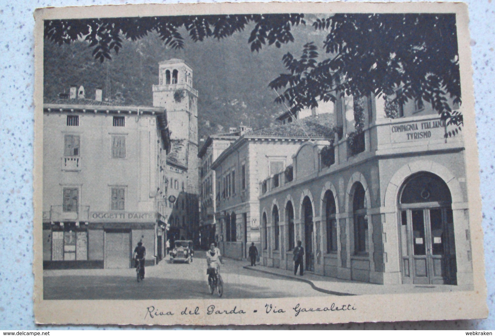 TRENTINO ALTO ADIGE RIVA DEL GARDA VIA GAZZOLETTI CARTOLINA  FORMATO GRANDE NON VIAGGIATA - Trento