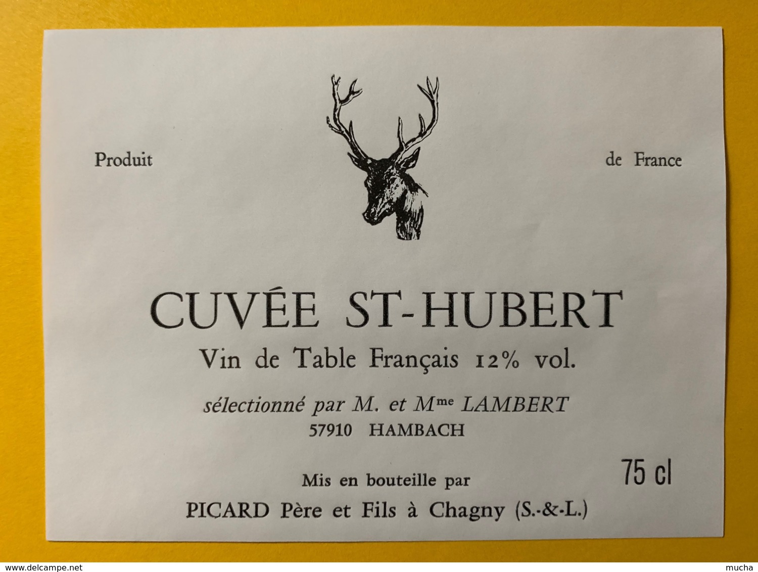 9774 - Cuvée St-Hubert Sélectionné Par Lambert à Hambach Moselle - Autres & Non Classés