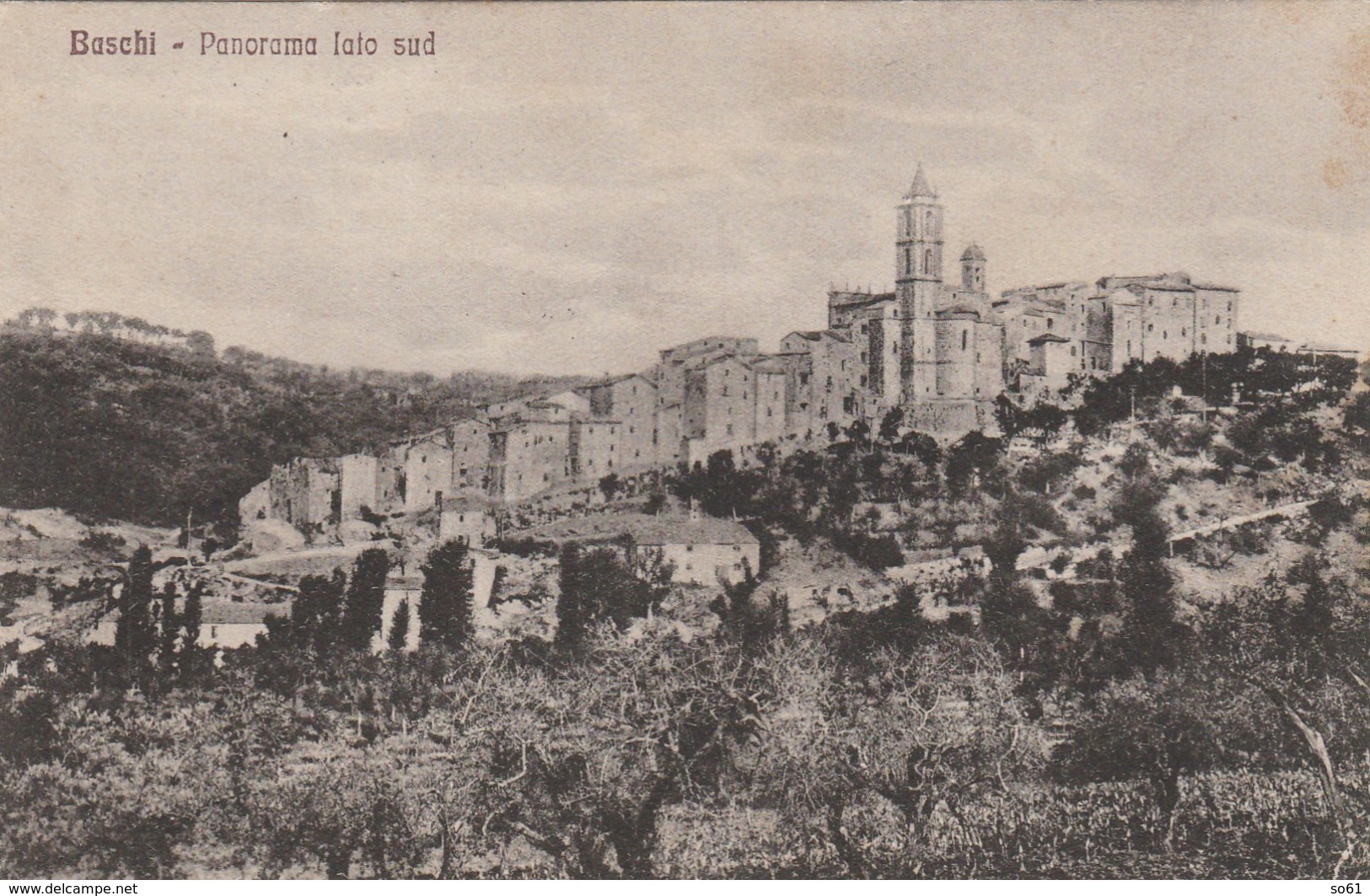 8249 Eb.   Baschi - Panorama Lato Sud -  Terni 1930  Small Format FP - Autres & Non Classés