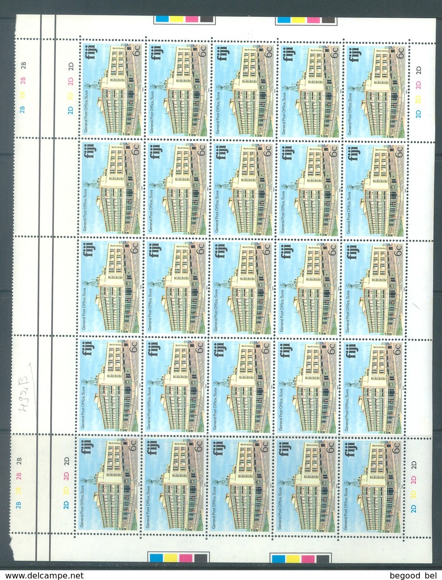 FIJI  - 1980 - MNH/** - Yv 425-426 IN SHEET OF 25 STAMPS -  Lot 18931 - Fidji (1970-...)