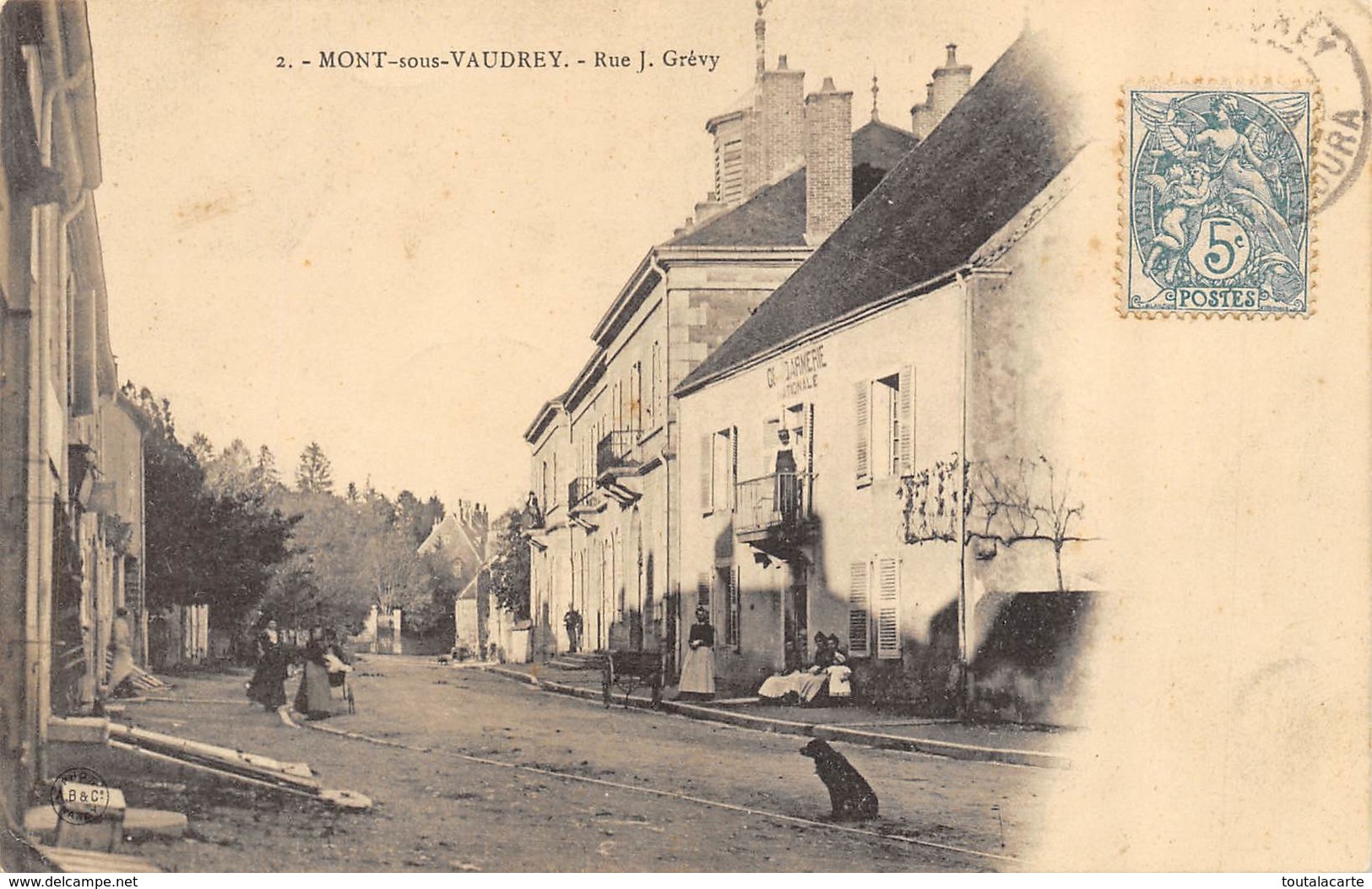 CPA 39 MONT SOUS VAUDREY RUE J. GREVY  1904 - Altri & Non Classificati