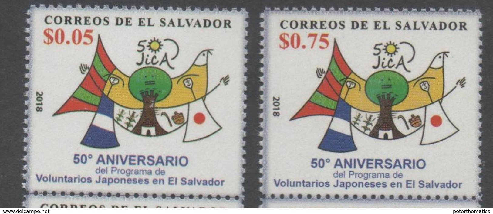 EL SALVADOR ,2017, MNH, 50th ANNIVERSARY OF PROGRAMME OF JAPANESE VOLUNTEERS IN EL SALVADOR, 2v - Unclassified