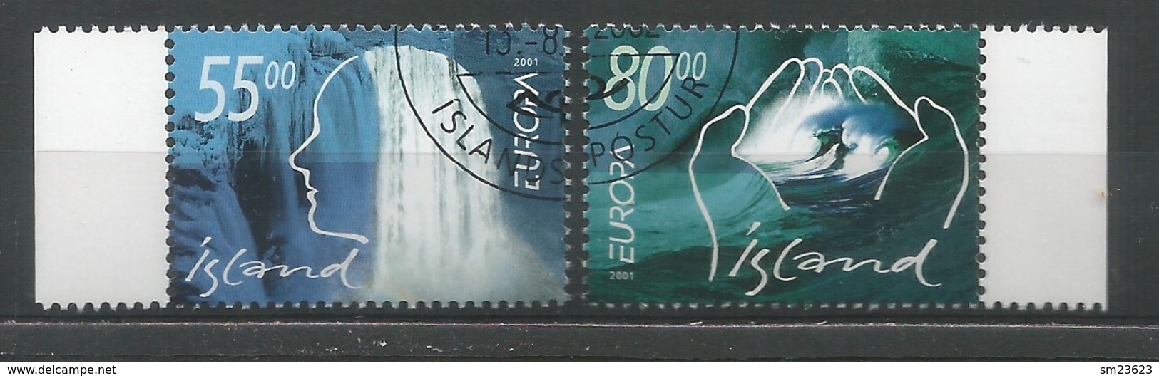 Island 2001 Mi.Nr. 981 / 982 , EUROPA CEPT - Lebensspender Wasser - Gestempelt / Used / (o) - Oblitérés