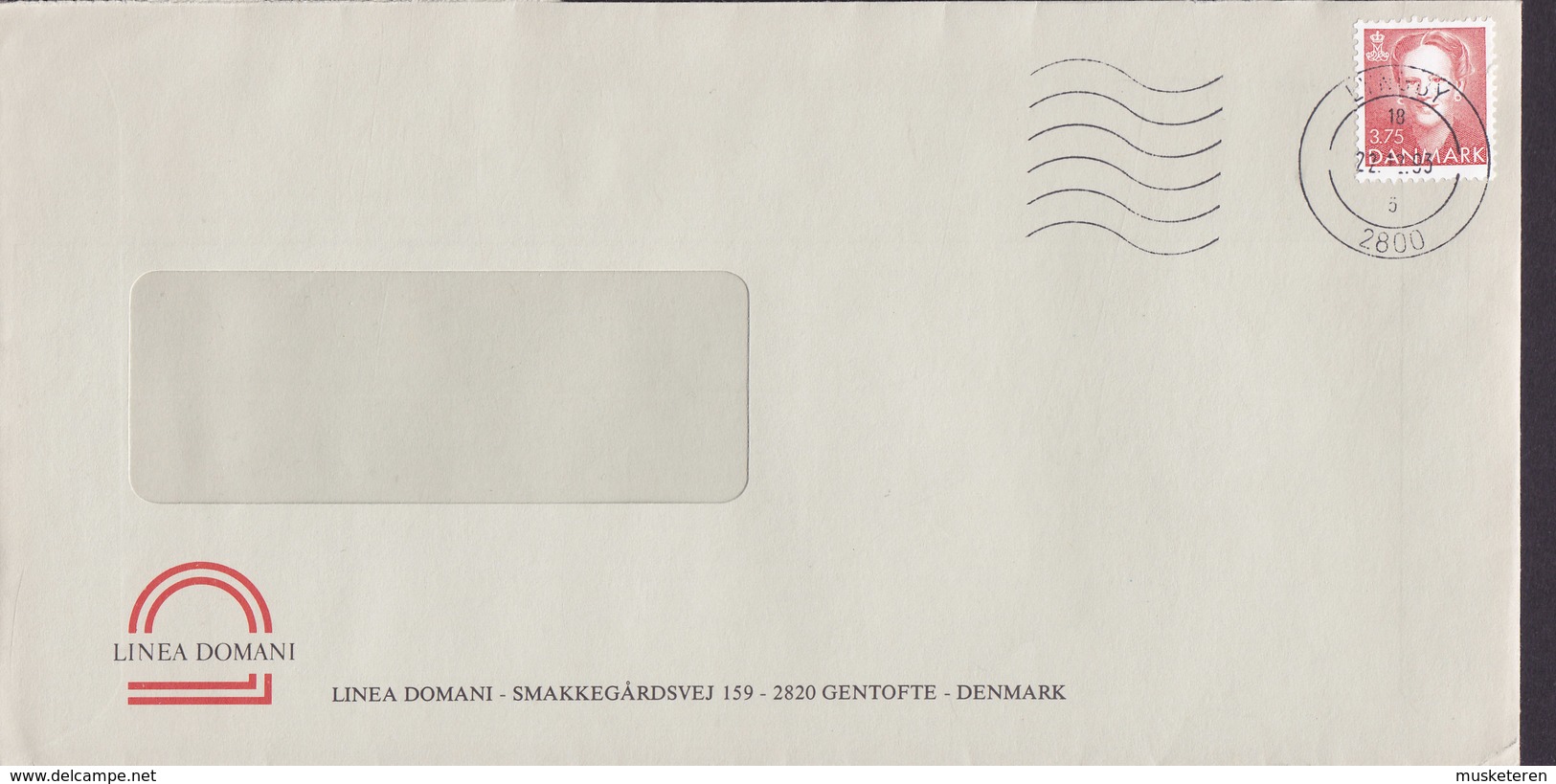 Denmark LINEA DOMANI Smakkegårdsvej 159, GENTOFTE, TMS. Cds. LYNGBY 1993 Cover Brief (Cz. Slania) Stamp - Briefe U. Dokumente