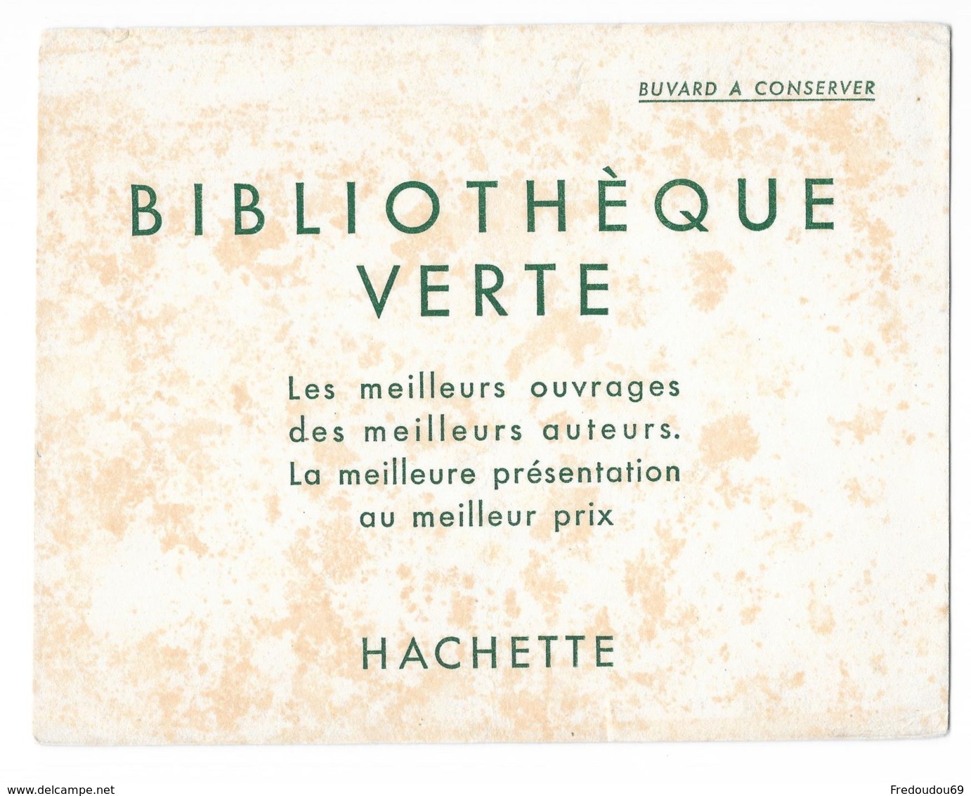 Buvard Publicitaire - Bibliotèque Verte - Autres & Non Classés